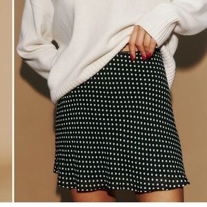 Reformation Polka dot mini skirt